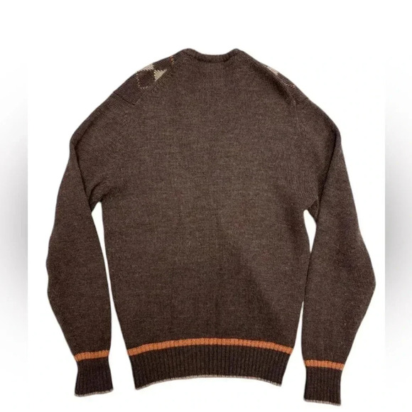 Parkhurst Vintage Wool V Neck Grandpa Brown Knit Sweater Size Small - Picture 5 of 7